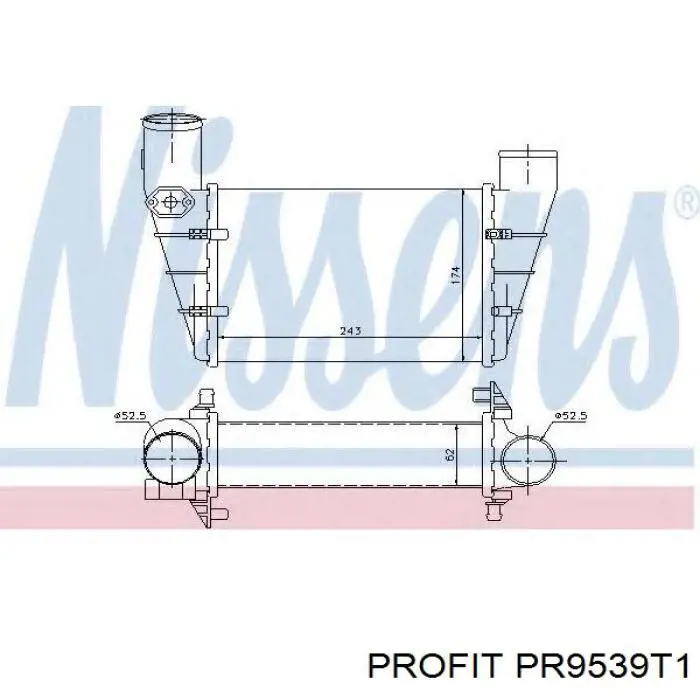 PR 9539T1 Profit radiador de aire de admisión