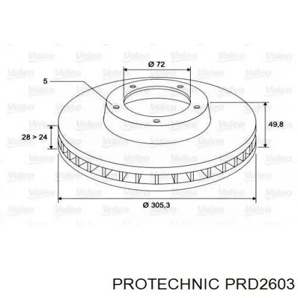 Freno de disco delantero Renault Trafic 2 FL