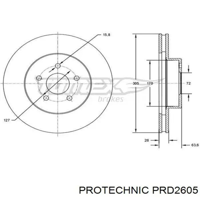 Freno de disco delantero Jeep Cherokee 2 XJ
