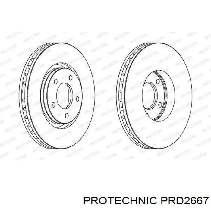 PRD2667 Protechnic freno de disco delantero