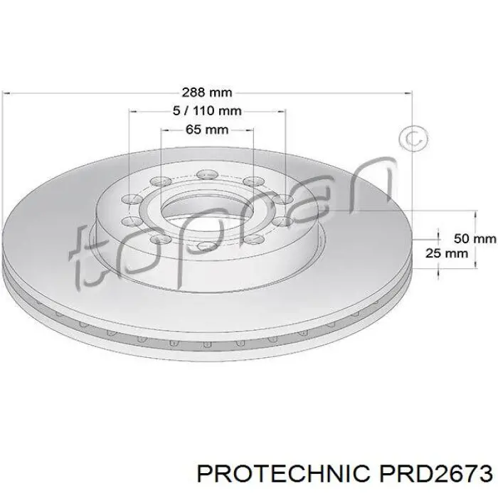 Freno de disco delantero Volkswagen Caddy 2 9K9