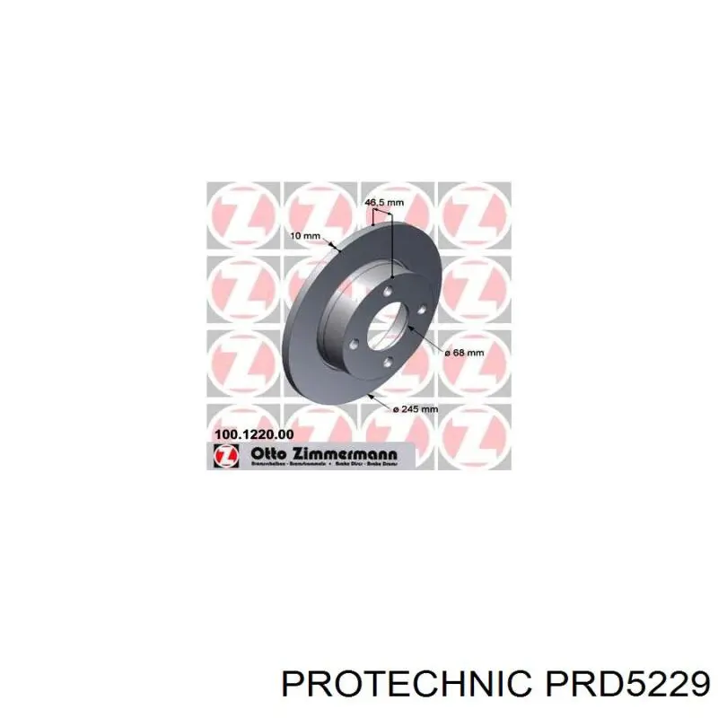 PRD5229 Protechnic disco de freno trasero