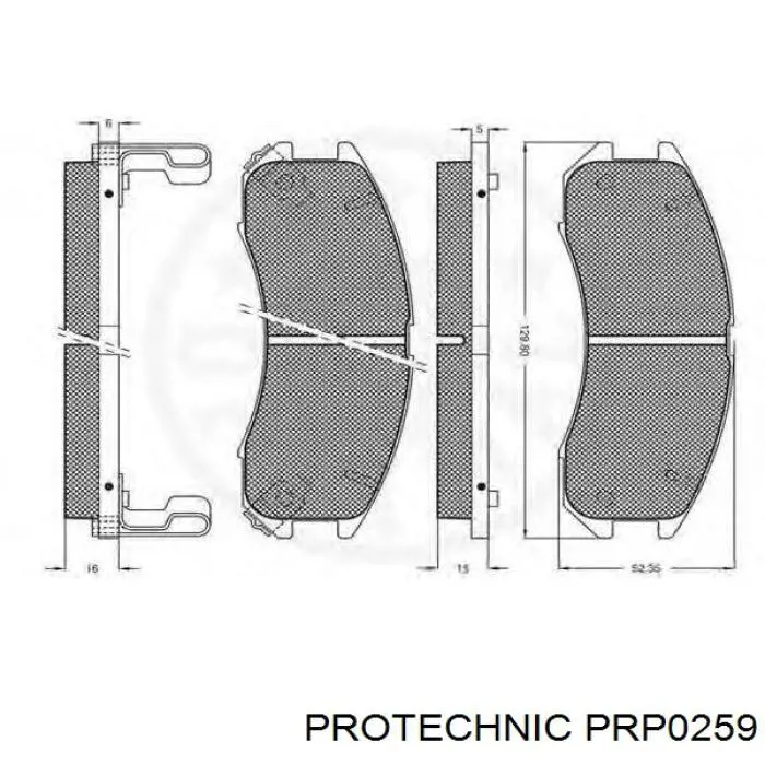 PRP0259 Protechnic pastillas de freno delanteras