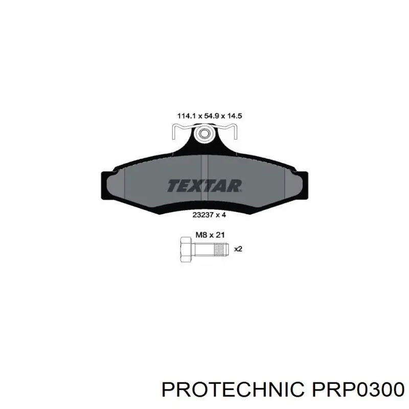 PRP0300 Protechnic pastillas de freno traseras