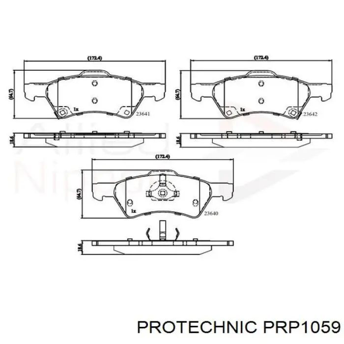 PRP1059 Protechnic pastillas de freno delanteras