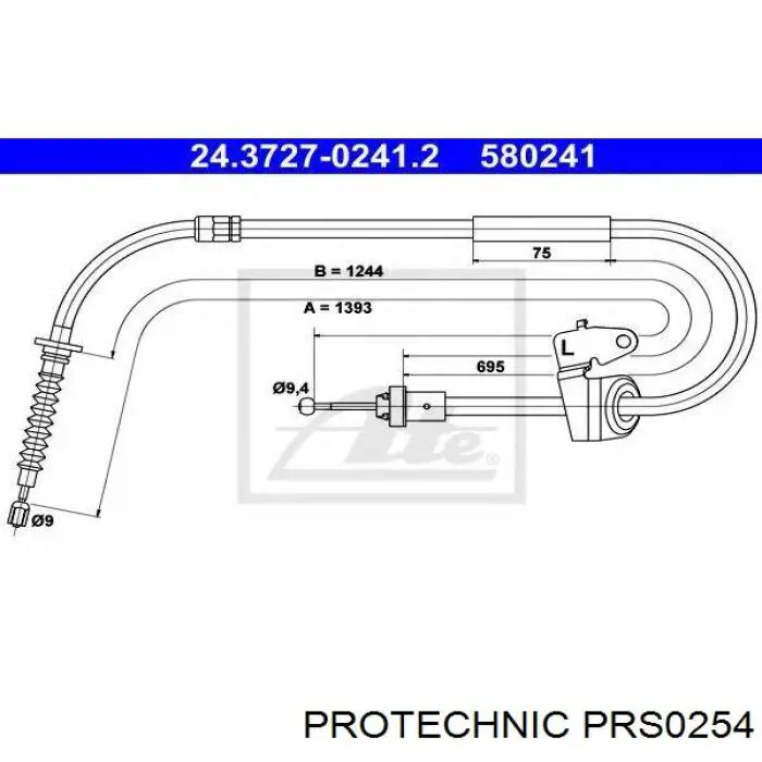 Juego de zapatas de frenos, freno de estacionamiento Mercedes E C124