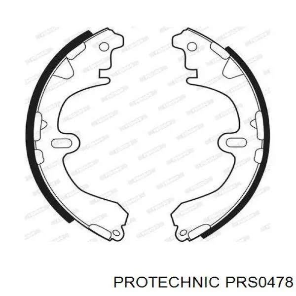 PRS0478 Protechnic zapatas de frenos de tambor traseras