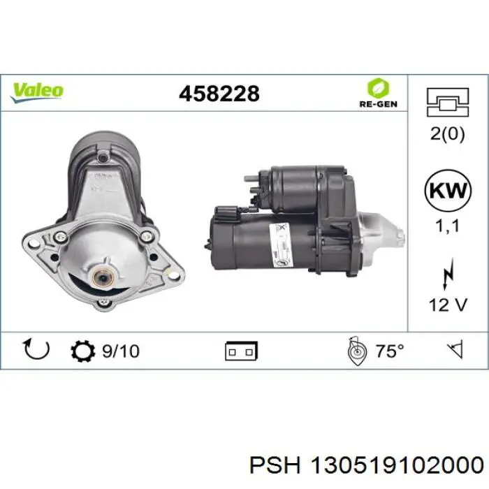 130519102000 PSH motor de arranque