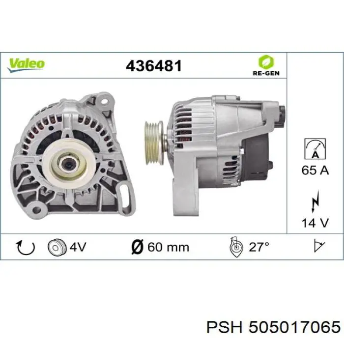 505017065 PSH alternador