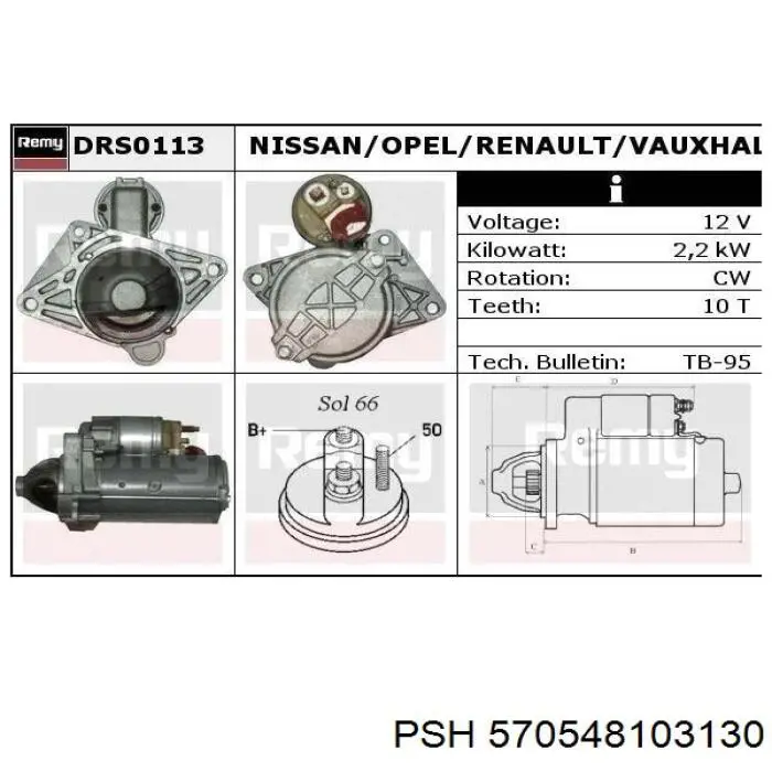 570548103130 PSH motor de arranque