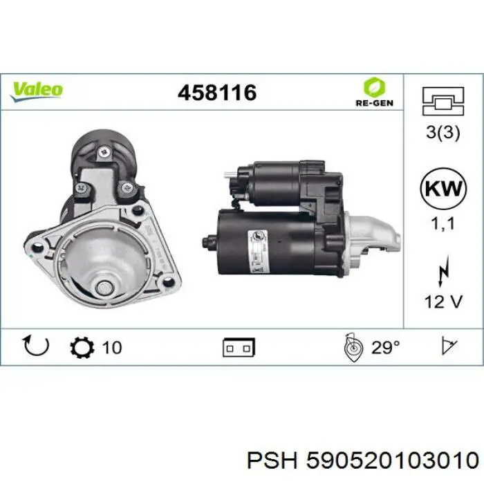 590.520.103.010 PSH motor de arranque