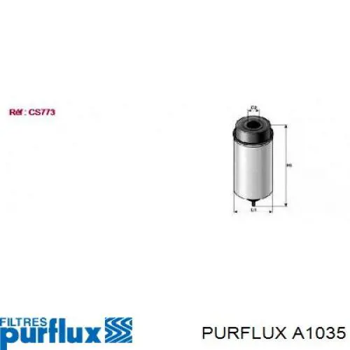 Filtro de aire A1035 Purflux