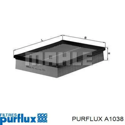 A1038 Purflux filtro de aire