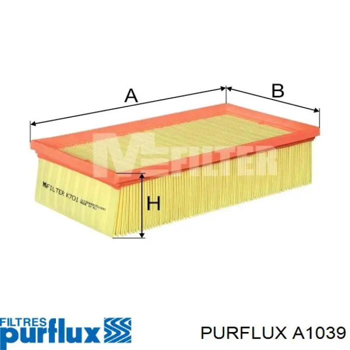 A1039 Purflux filtro de aire