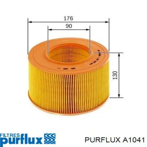 A1041 Purflux Filtro de aire de motor