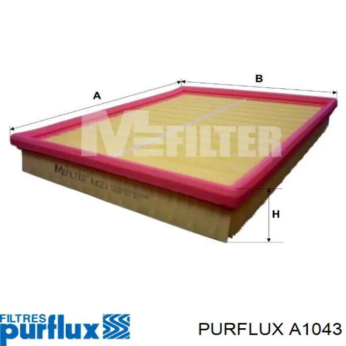 A1043 Purflux filtro de aire