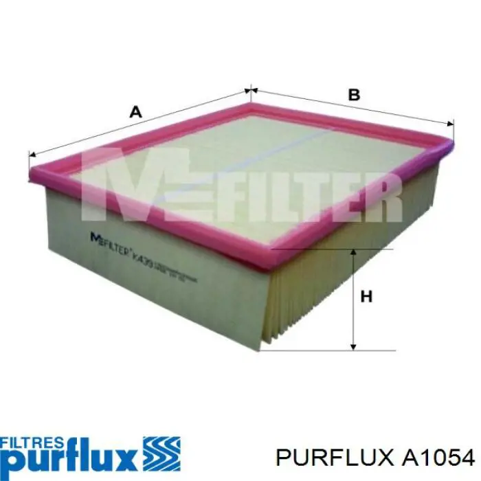 A1054 Purflux Filtro de aire de motor
