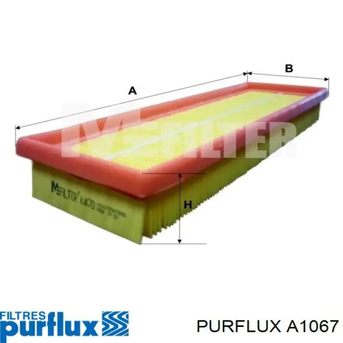 Filtro de aire A1067 Purflux
