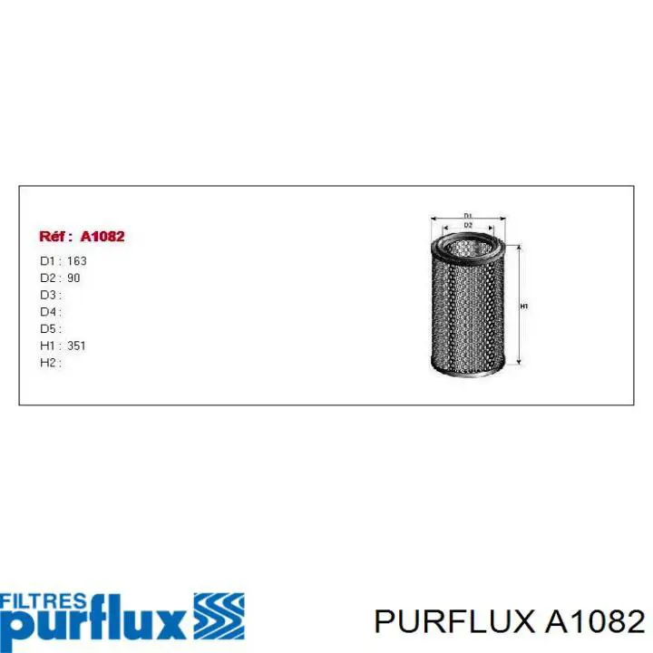 A1082 Purflux filtro de aire