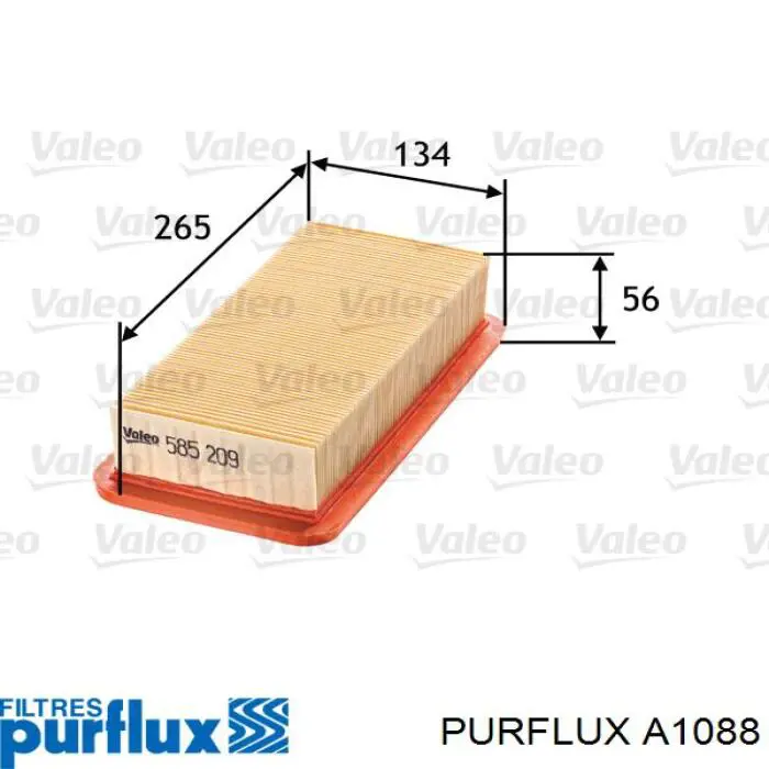 A1088 Purflux filtro de aire