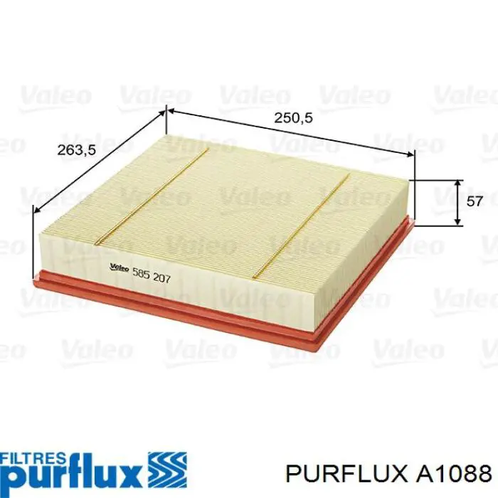El filtro de aire Purflux A1088 precio, desde 10,13 EUR