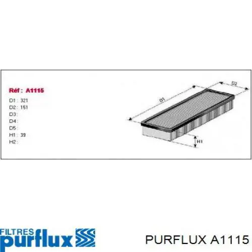 Comprar A1115 Purflux Filtro de aire
