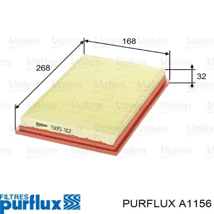 A1156 Purflux filtro de aire