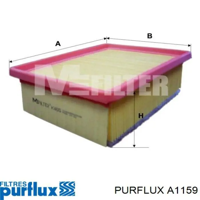 Filtro de aire A1159 Purflux