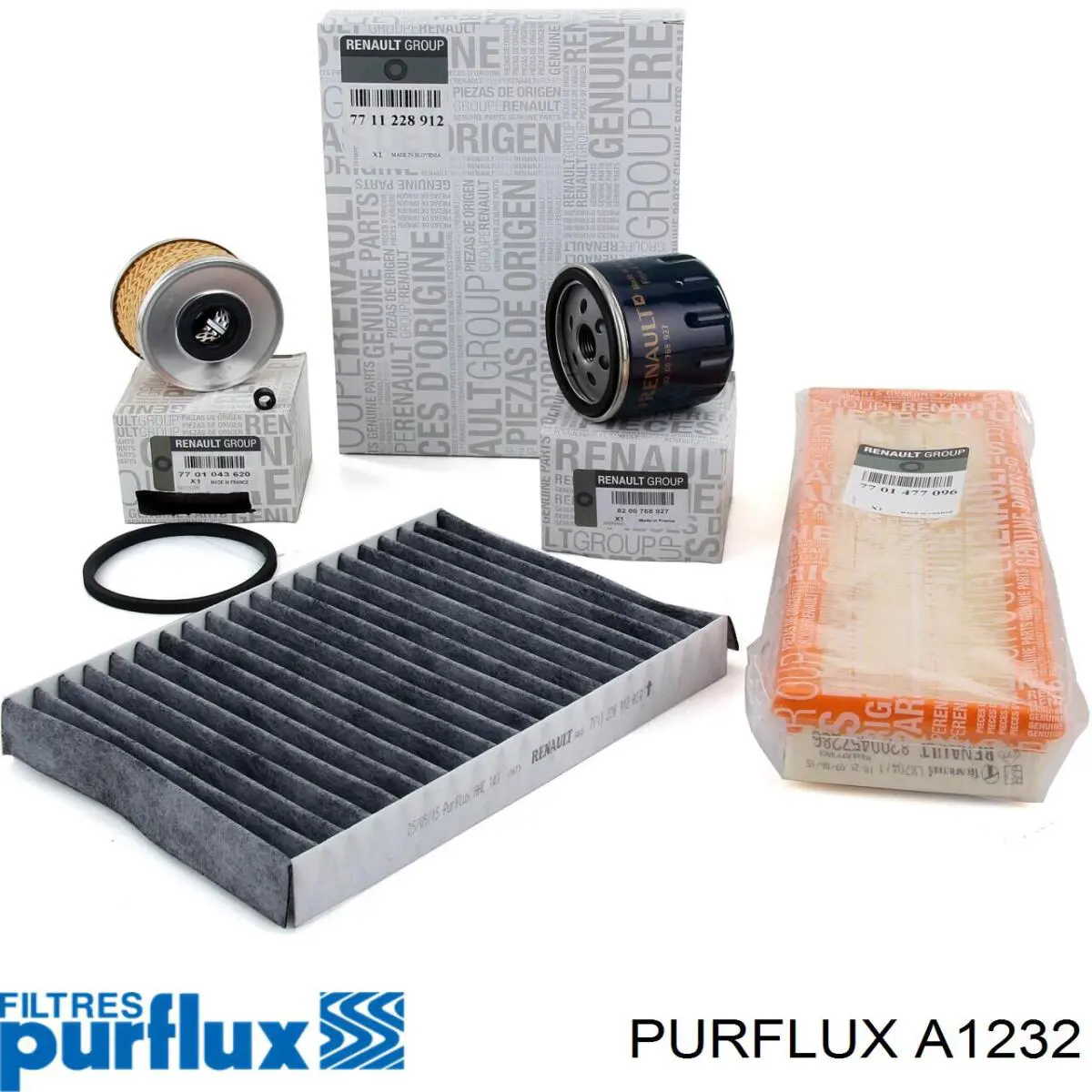 A1232 Purflux Filtro de aire de motor