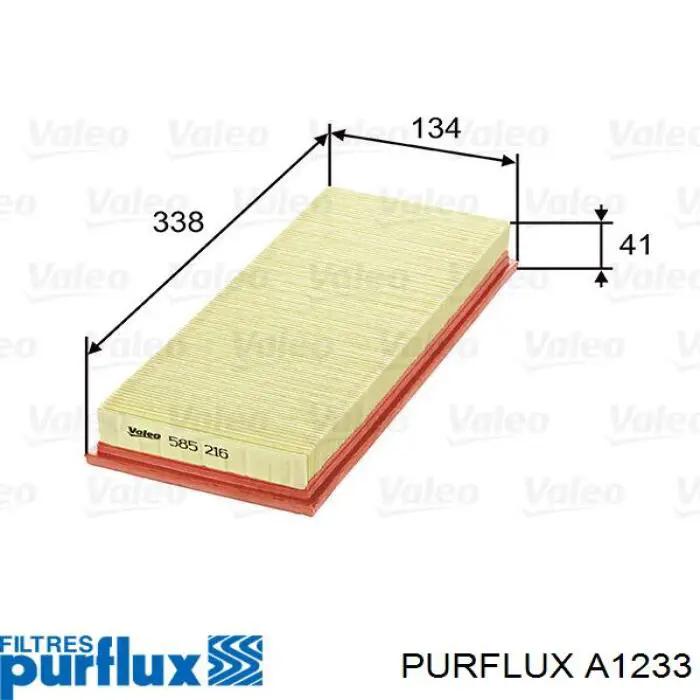 El filtro de aire Purflux A1233 precio, desde 8,05 EUR