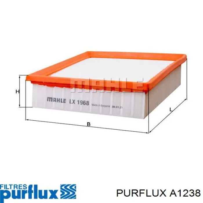 Filtro aire Purflux A1238
