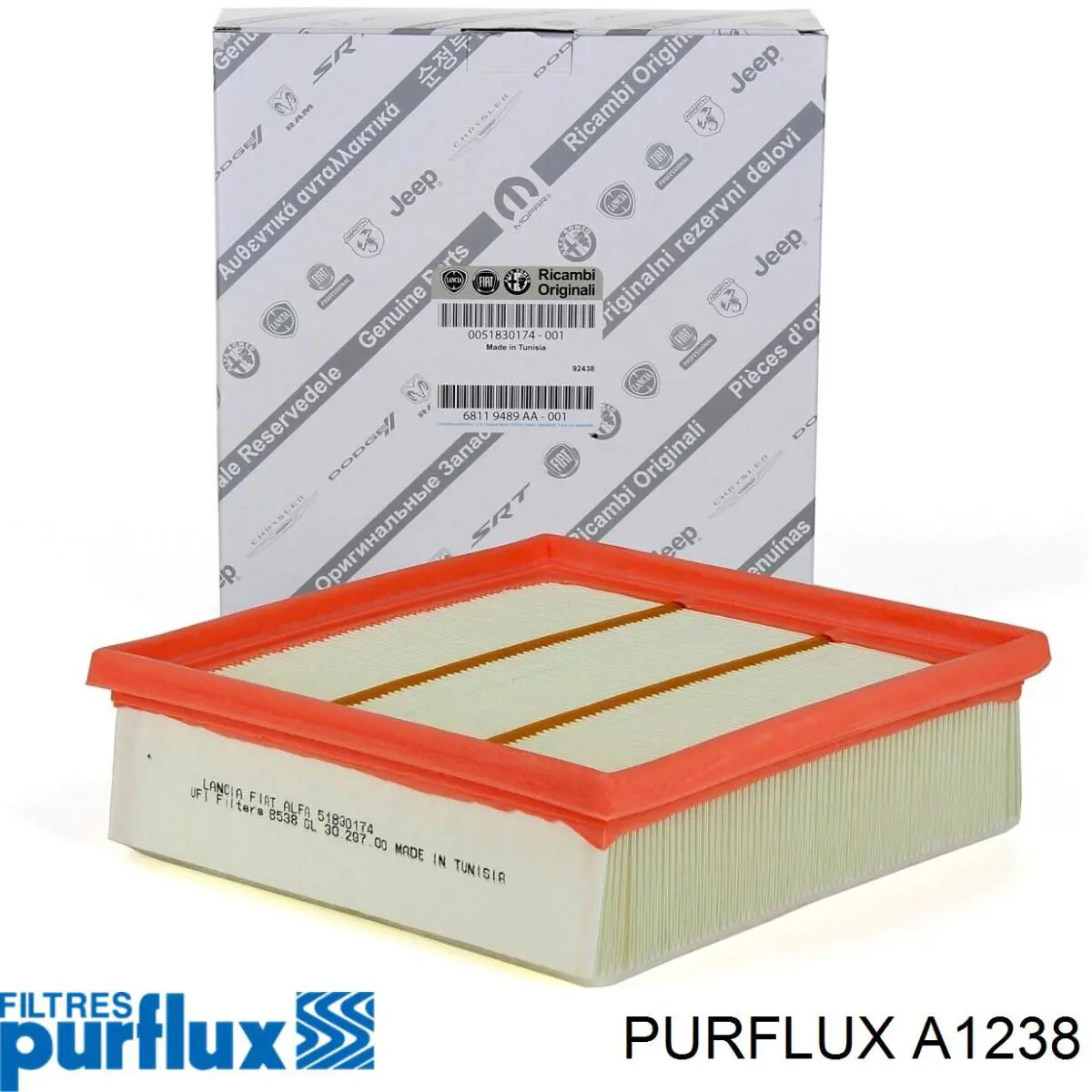 A1238 Purflux Filtro de aire de motor
