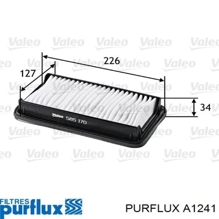 El filtro de aire Purflux A1241 precio, desde 9,24 EUR