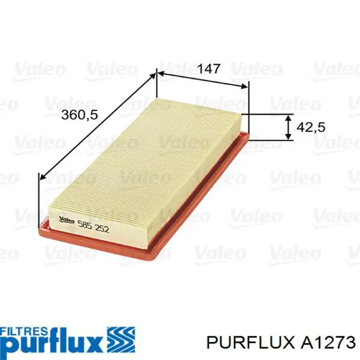 Filtro aire Purflux A1273