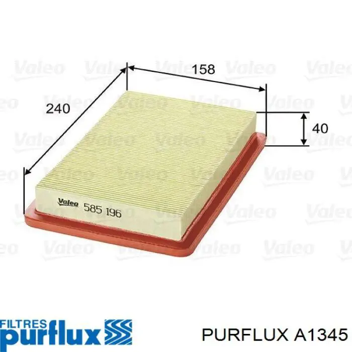 El filtro de aire Purflux A1345 precio, desde 7,21 EUR