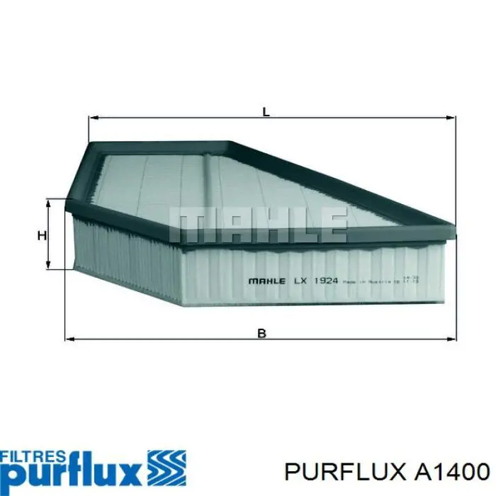 El filtro de aire Purflux A1400 precio, desde 13,54 EUR