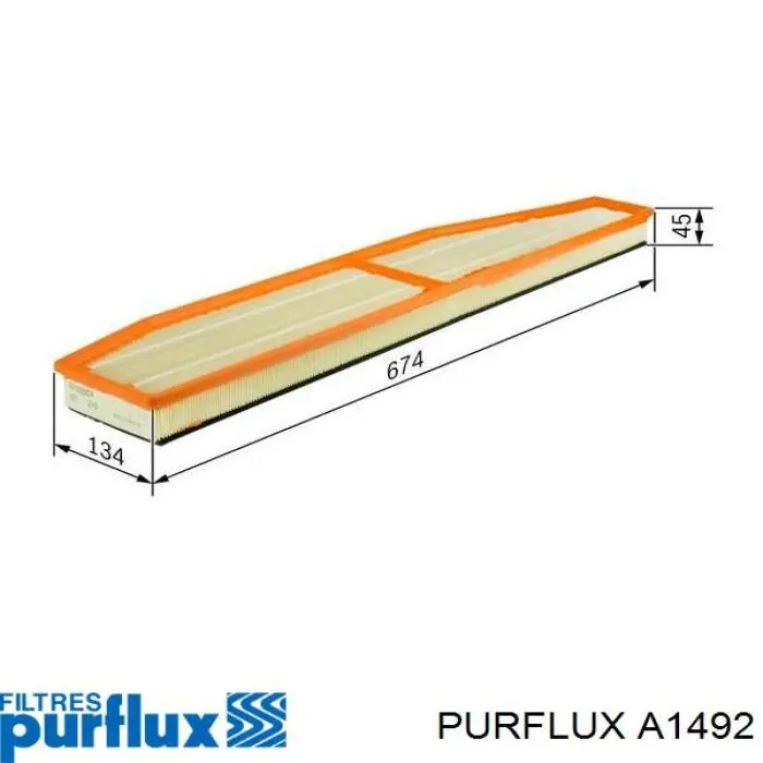 Comprar A1492 Purflux Filtro de aire
