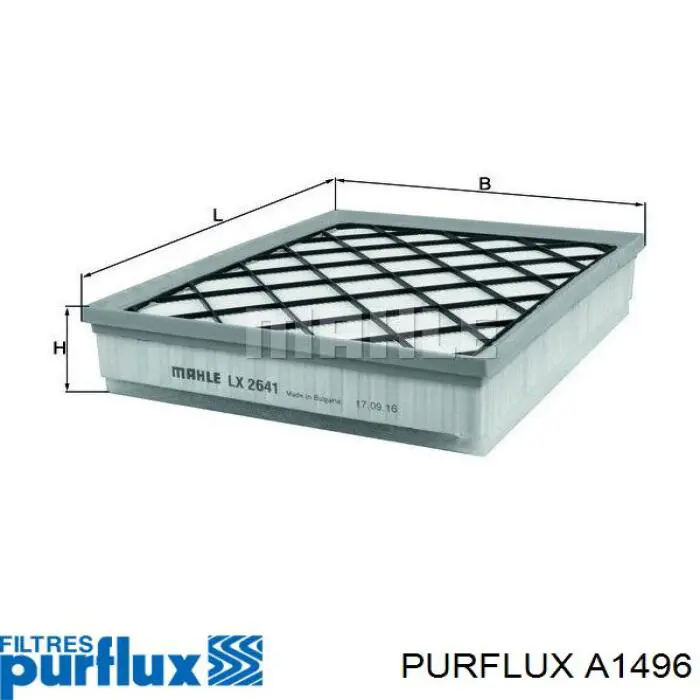 A1496 Purflux filtro de aire