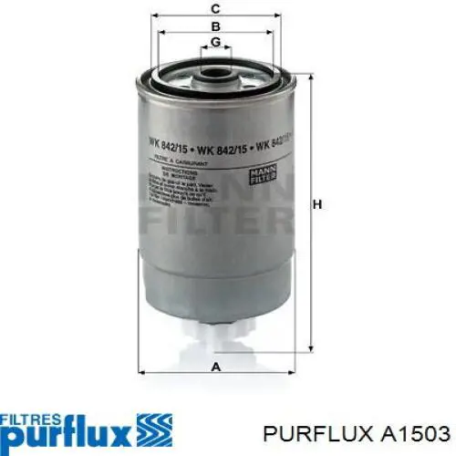 El filtro de aire Purflux A1503 precio, desde 11,31 EUR