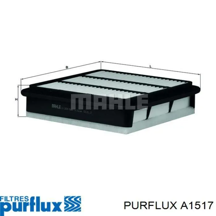 A1517 Purflux Filtro de aire de motor