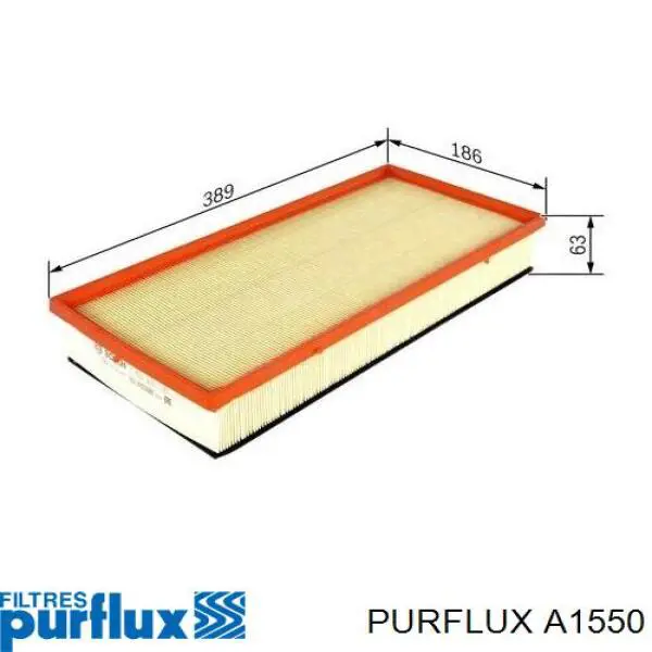 A1550 Purflux Filtro de aire de motor