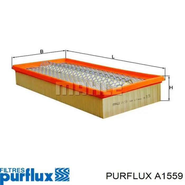 A1559 Purflux Filtro de aire de motor