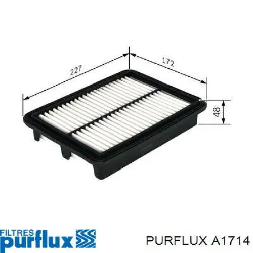 A1714 Purflux Filtro de aire de motor