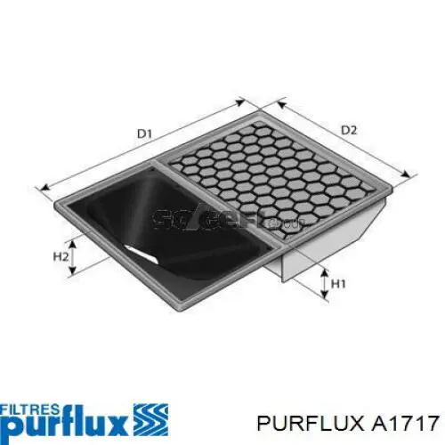 A1717 Purflux filtro de aire