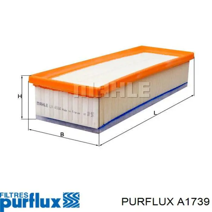 El filtro de aire Purflux A1739 precio, desde 18,04 EUR