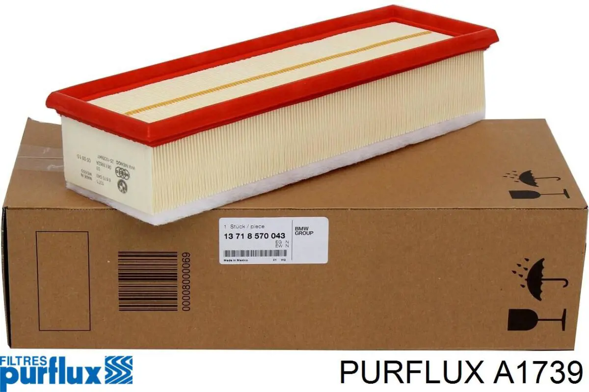 A1739 Purflux Filtro de aire de motor