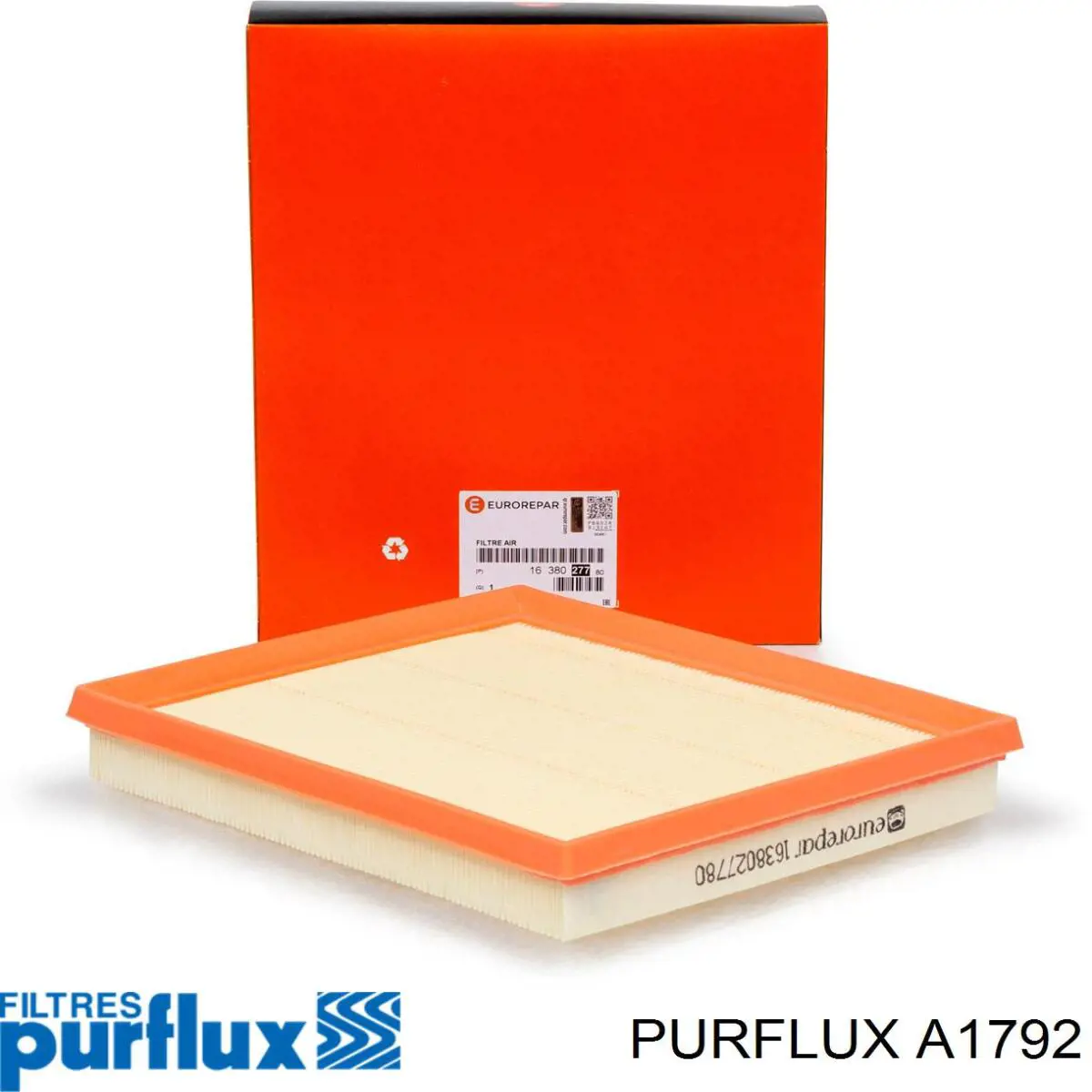 A1792 Purflux Filtro de aire de motor