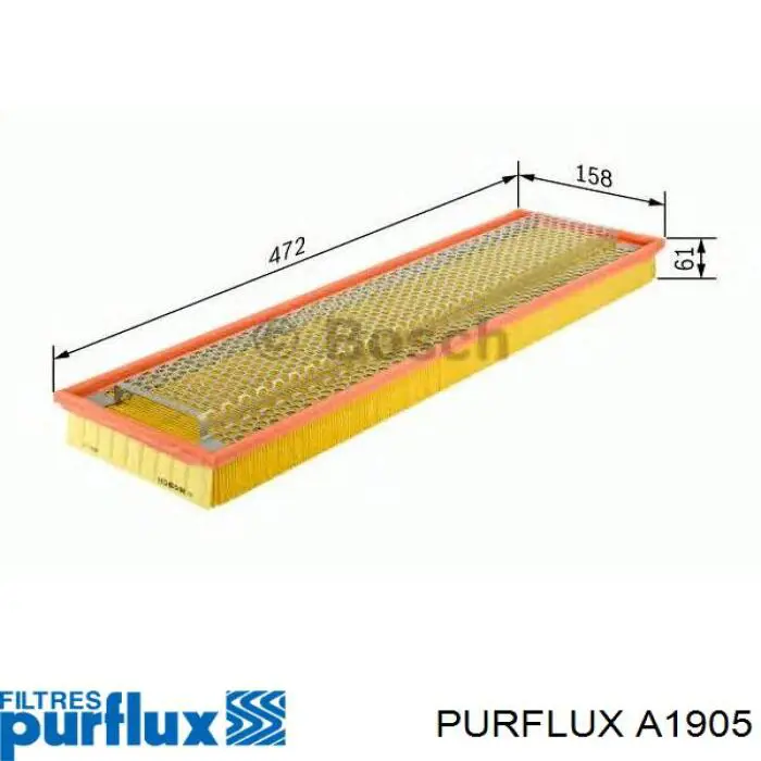 El filtro de aire Purflux A1905 precio, desde 13,72 EUR
