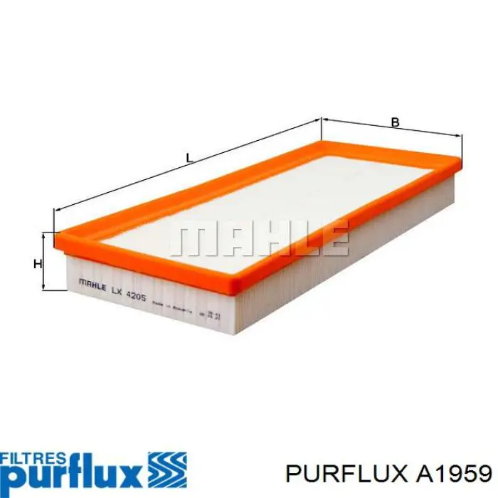 Comprar A1959 Purflux Filtro de aire