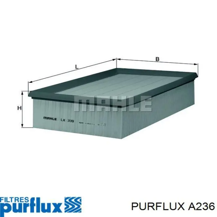 Filtro de aire A236 Purflux